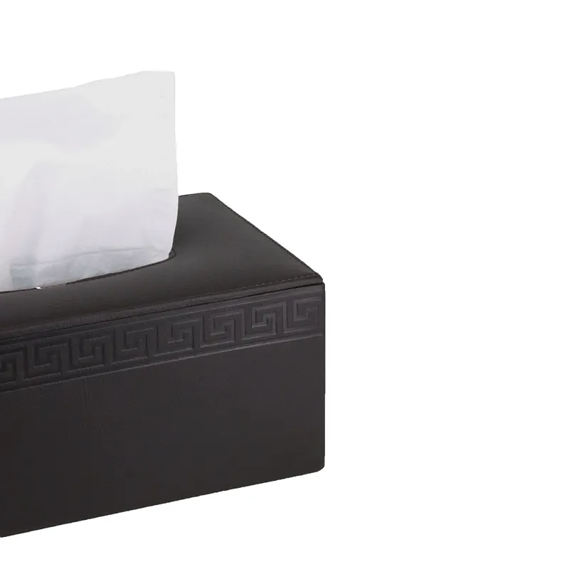 Nova Home Versace Rectangular Leather Tissue Box - Black product thumbnail 2