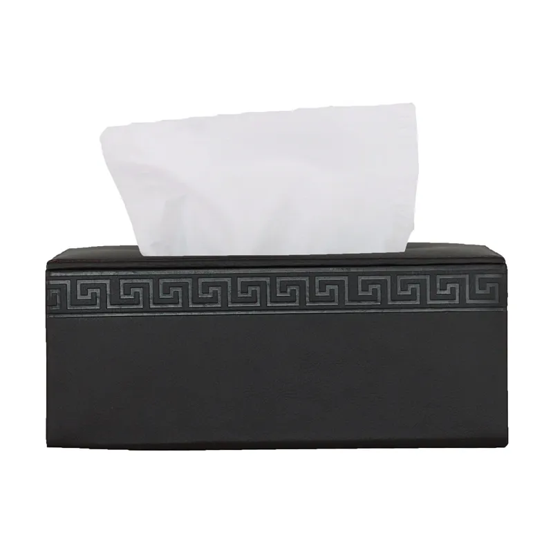 Nova Home Versace Rectangular Leather Tissue Box - Black product thumbnail 3
