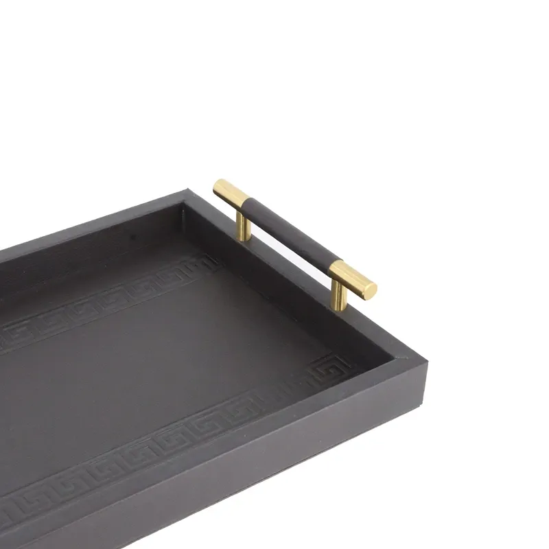 Nova Home Versace Rectangular Leather Tray - Small - Brown product thumbnail 2