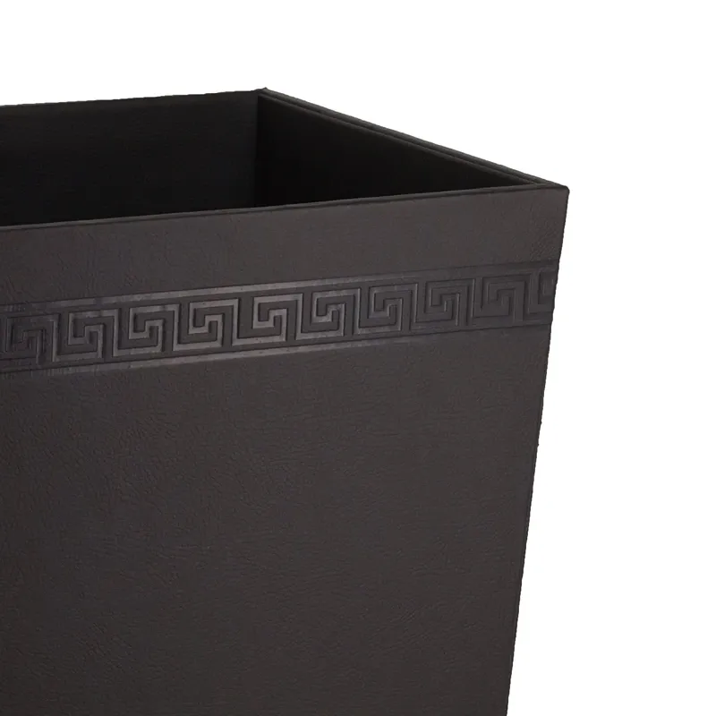 Nova Home Versace Leather Bin Basket - Black product thumbnail 2