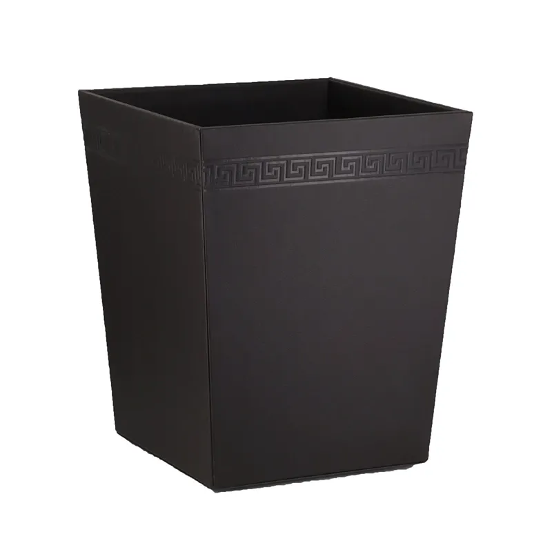 Nova Home Versace Leather Bin Basket - Black product thumbnail 4