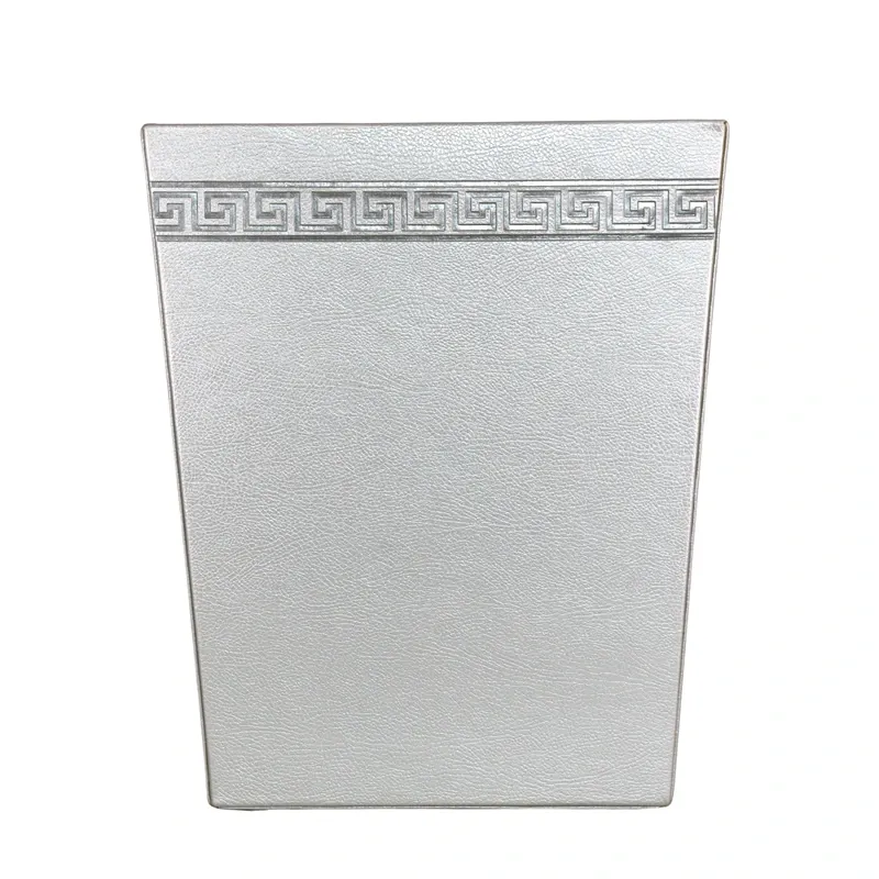 Nova Home Versace Leather Bin Basket - Silver product thumbnail 3