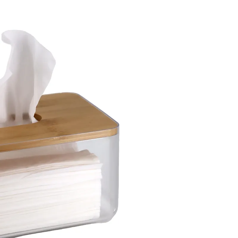 Weva Neo Wood & Acrylic Tissue Box - Transparent product thumbnail 2