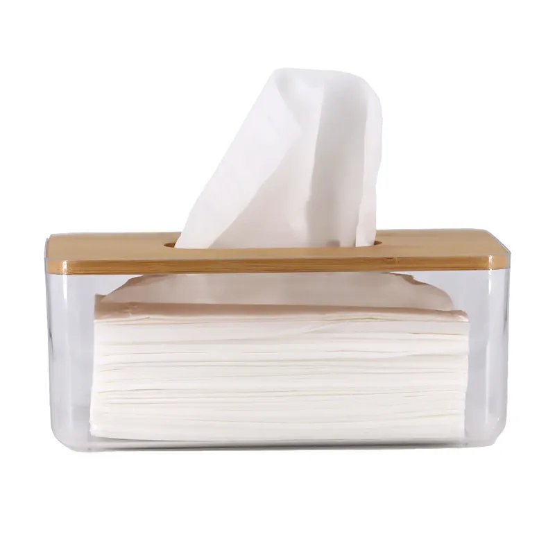 Weva Neo Wood & Acrylic Tissue Box - Transparent product thumbnail 3