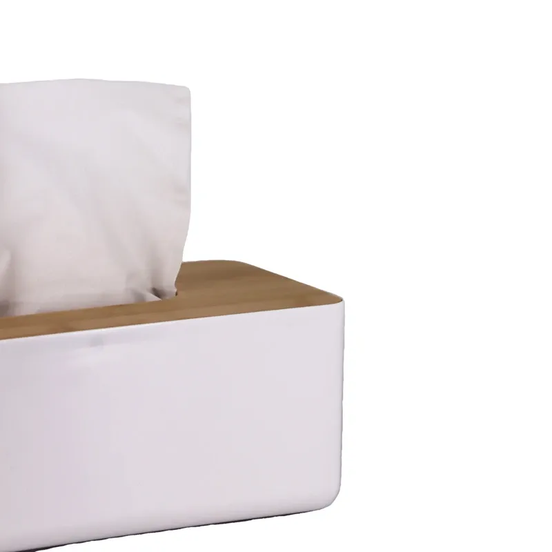 Weva Neo Wood & Acrylic Tissue Box - White product thumbnail 2