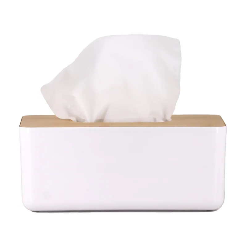 Weva Neo Wood & Acrylic Tissue Box - White product thumbnail 3