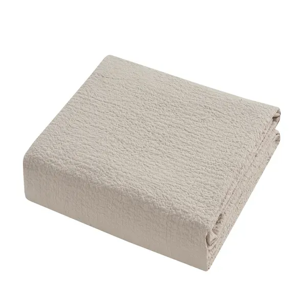 Nova Cottontex Textured Duvet Cover Set - 100% Cotton, 200 Thread - 2 Pcs - Single & Twin - Beige product thumbnail 8