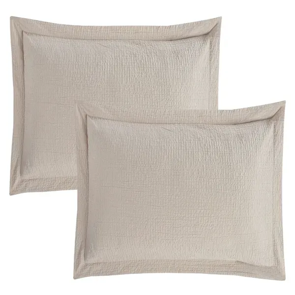Nova Cottontex Textured Duvet Cover Set - 100% Cotton, 200 Thread - 2 Pcs - King & Super King - Beige product thumbnail 9