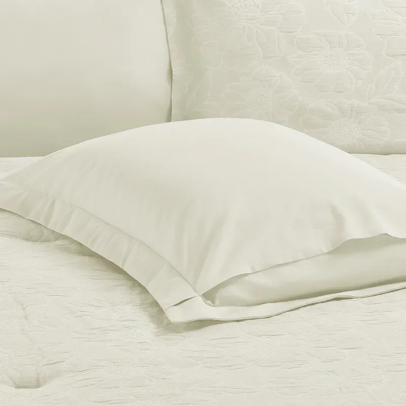 Nova Home Matelasse Floral Cotton Jacquard Comforter Set - King & Super King - 7 Pcs - Ivory product thumbnail 9