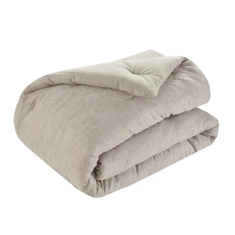 Nova Home Matelasse Floral Cotton Jacquard Comforter Set - King & Super King - 7 Pcs - Taupe product thumbnail 7