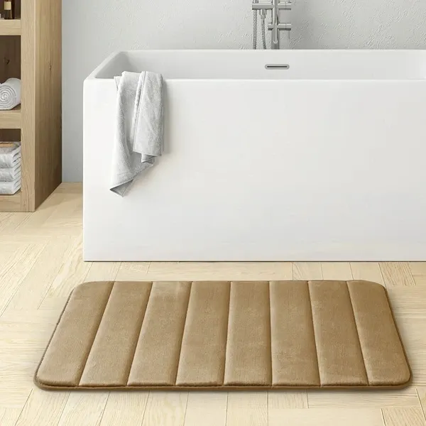 Nova Home Steps Memory Foam Non-Slip Bath Mat - 50x80 Cm - Linen product thumbnail 4