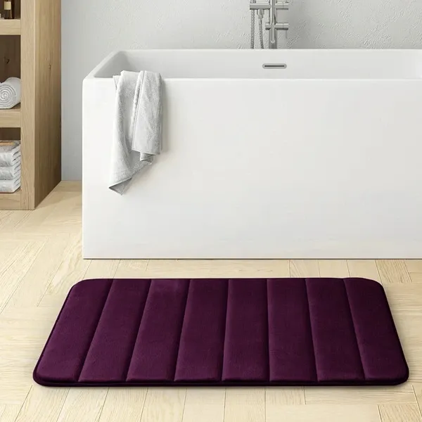Nova Home Steps Memory Foam Non-Slip Bath Mat - 50x80 Cm - Purple product thumbnail 4