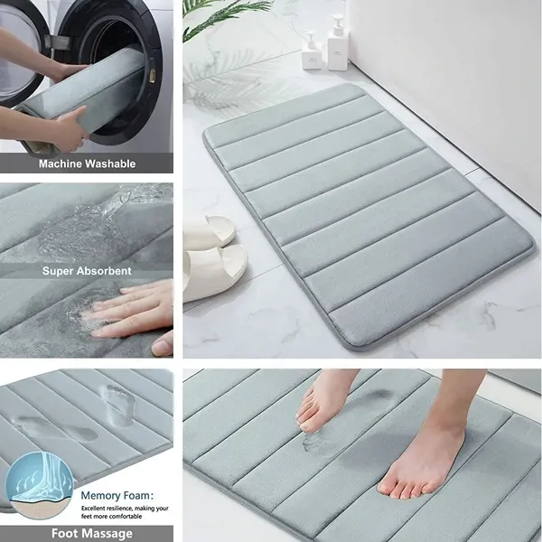 Nova Home Steps Memory Foam Non-Slip Bath Mat - 50x80 Cm - Purple product thumbnail 5