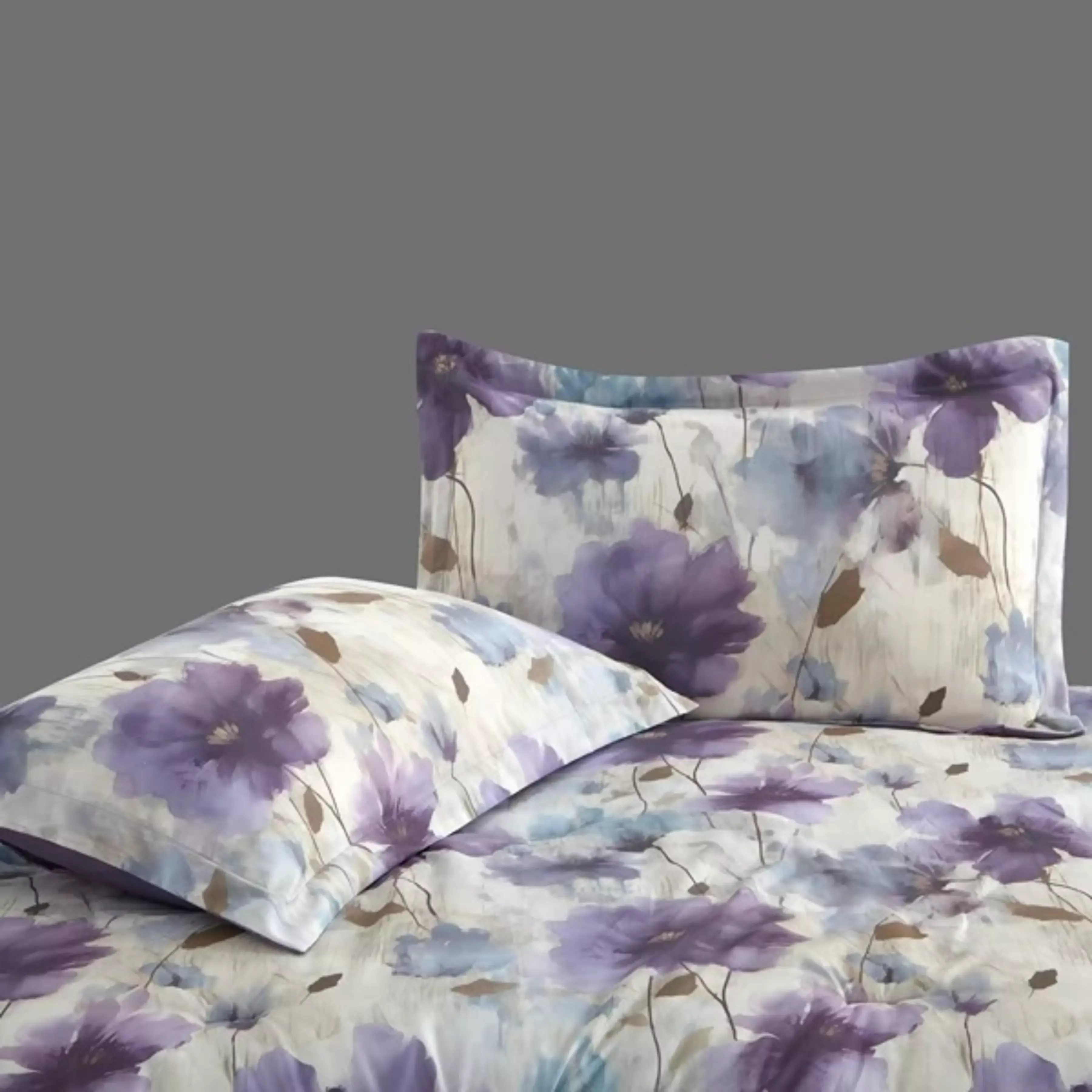 Nova Home Amore Printed Microfiber Comforter Set - Purple (Available In Sizes) product thumbnail 4