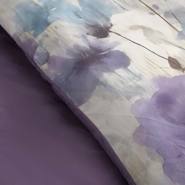 Nova Home Amore Printed Microfiber Comforter Set - 4 Pcs - Single & Twin - Purple product thumbnail 6