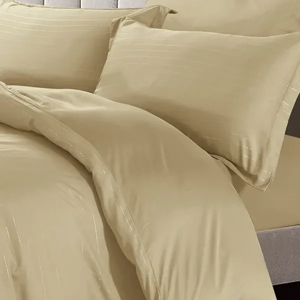 Nova Lyocell Tencel Duvet Cover Set - 6 Pcs - King & Super King - Gold product thumbnail 3
