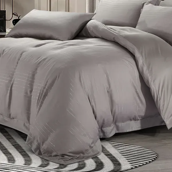 Nova Lyocell Tencel Duvet Cover Set - 6 Pcs - King & Super King - Taupe product thumbnail 2