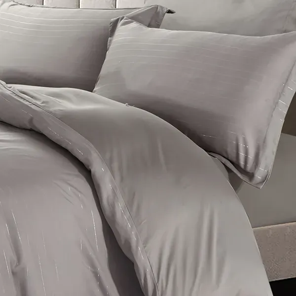 Nova Lyocell Tencel Duvet Cover Set - 6 Pcs - King & Super King - Taupe product thumbnail 3