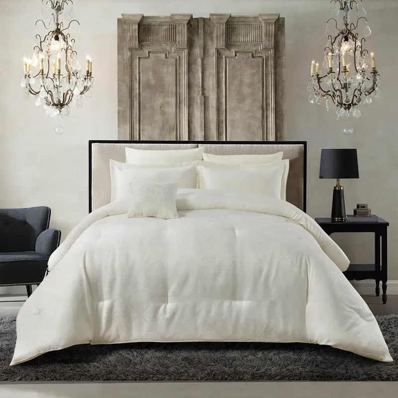 Nova Home Baroque Jacquard Comforter Set - King & Super King - 7 Pcs - Ivory product thumbnail 3