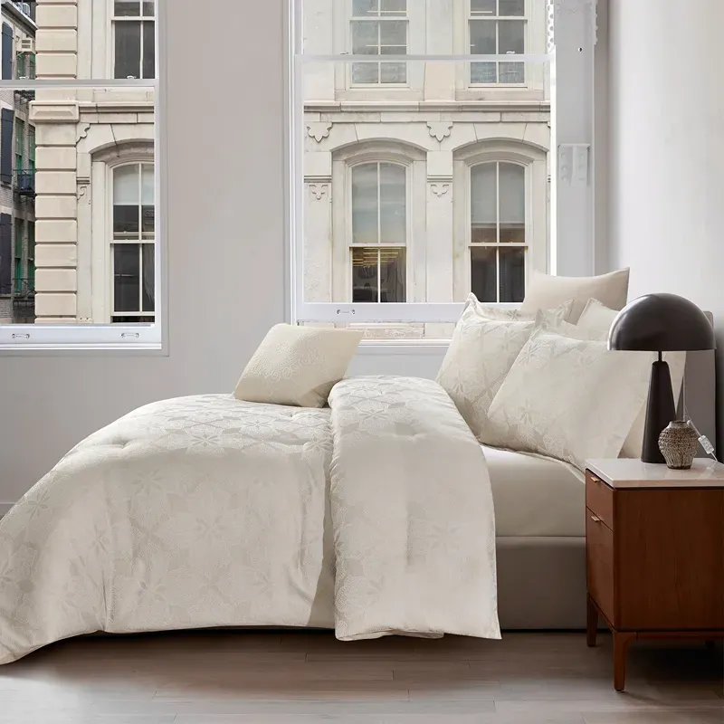 Nova Home Baroque Jacquard Comforter Set - King & Super King - 7 Pcs - Sand product thumbnail 4