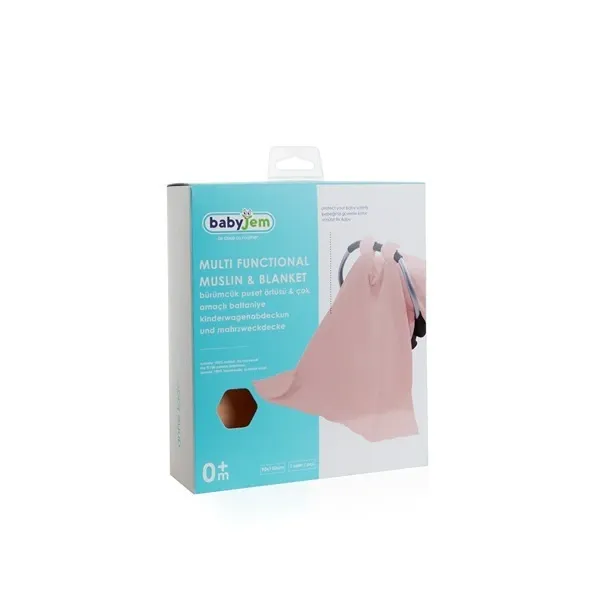 Babyjem Muslin Car Seat Cover - 100% Cotton - Salmon product thumbnail 5