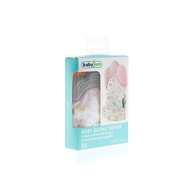 Babyjem Butterfly Baby Gloves Teether - Grey product thumbnail 6