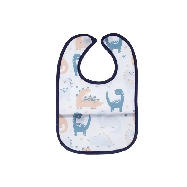BabyJem Dinosaur Double Sided Waterproof Baby Bib , 6 - 24 months - Blue product thumbnail 2