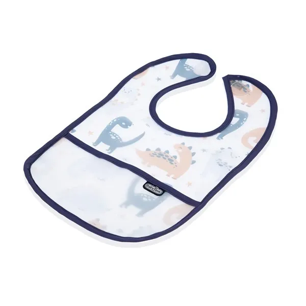 BabyJem Dinosaur Double Sided Waterproof Baby Bib , 6 - 24 months - Blue product thumbnail 3
