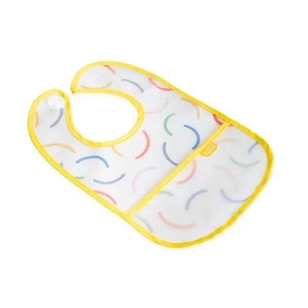BabyJem Smileyface Double Sided Waterproof Baby Bib , 6 - 24 months - Yellow product thumbnail 3
