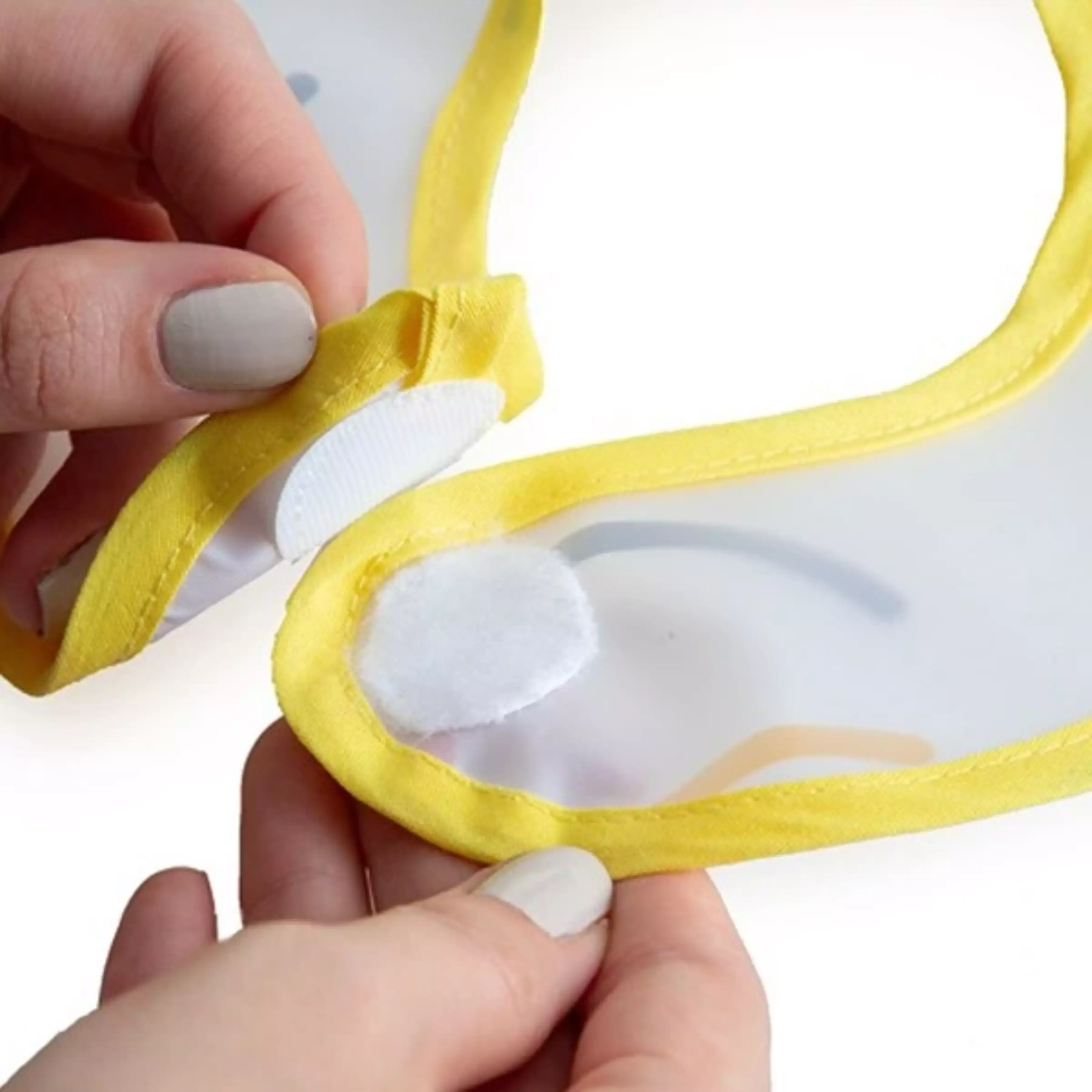 BabyJem Smileyface Double Sided Waterproof Baby Bib , 6 - 24 months - Yellow product thumbnail 11