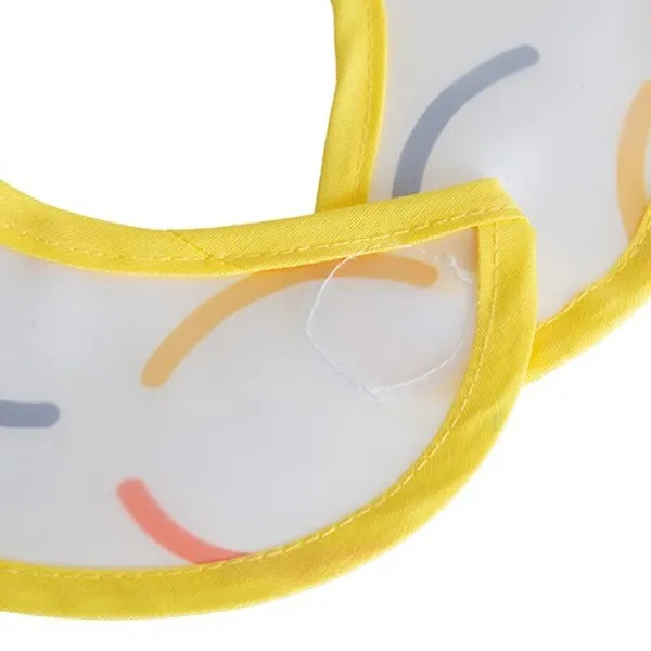 BabyJem Smileyface Double Sided Waterproof Baby Bib , 6 - 24 months - Yellow product thumbnail 6