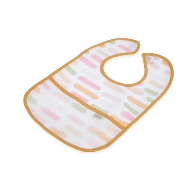 BabyJem Stripes Double Sided Waterproof Baby Bib , 6 - 24 months - Pastel product thumbnail 2