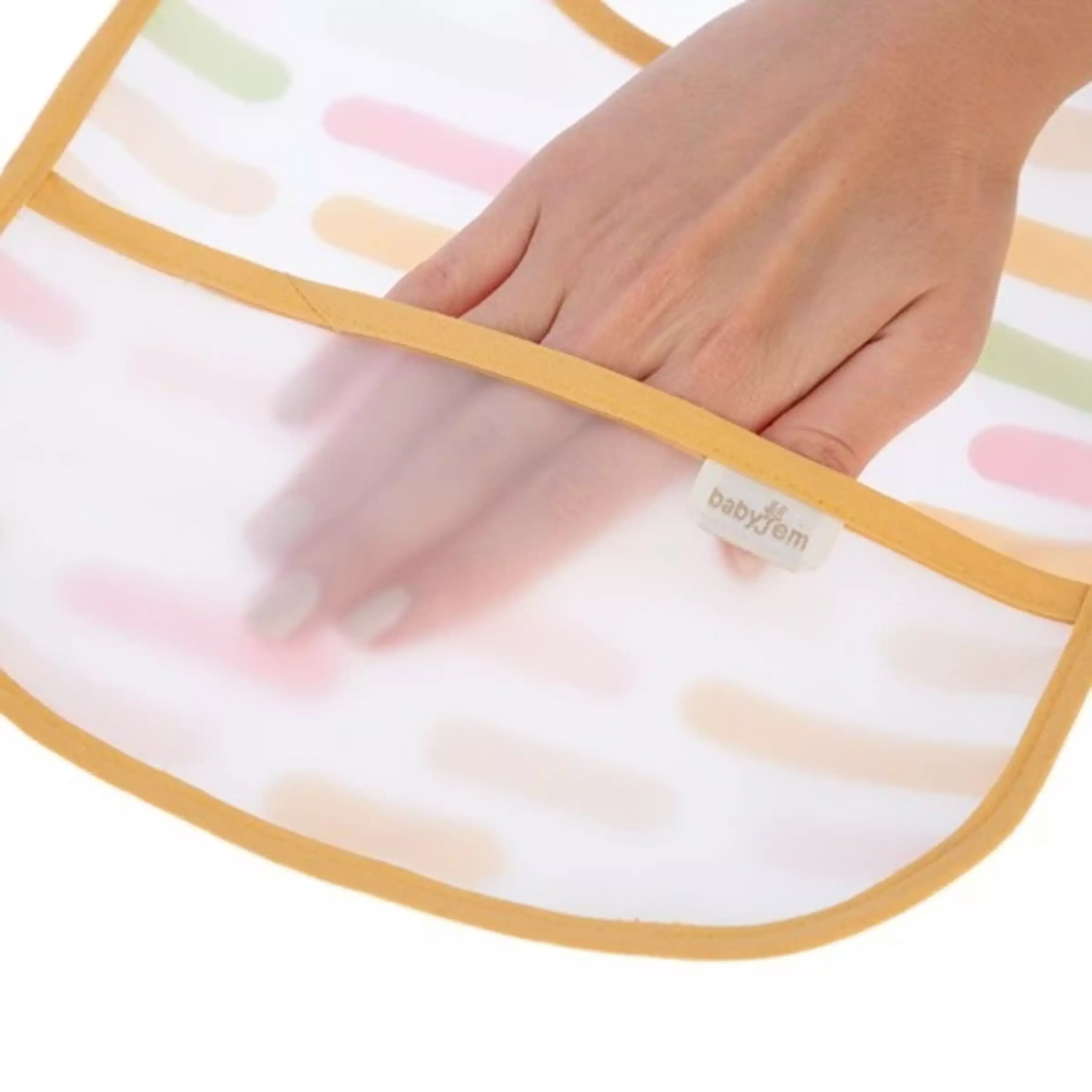 BabyJem Stripes Double Sided Waterproof Baby Bib , 6 - 24 months - Pastel product thumbnail 9