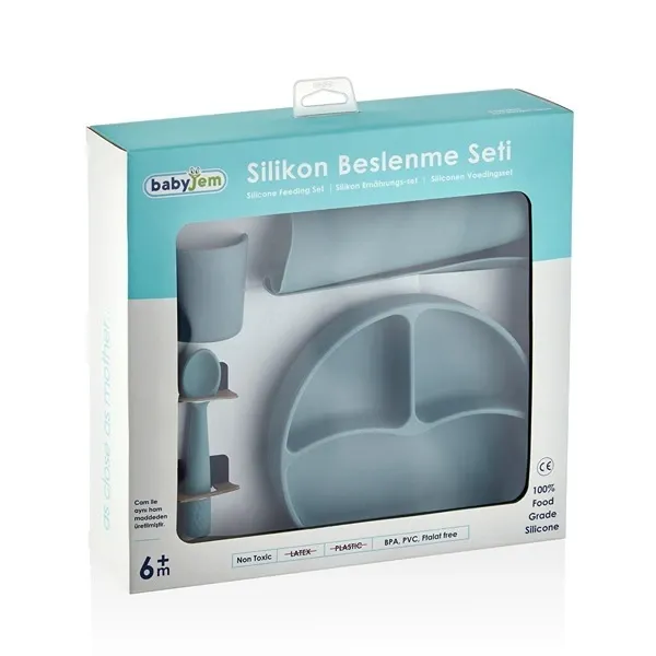 Babyjem Silicon Feeding Set - Mint product thumbnail 3