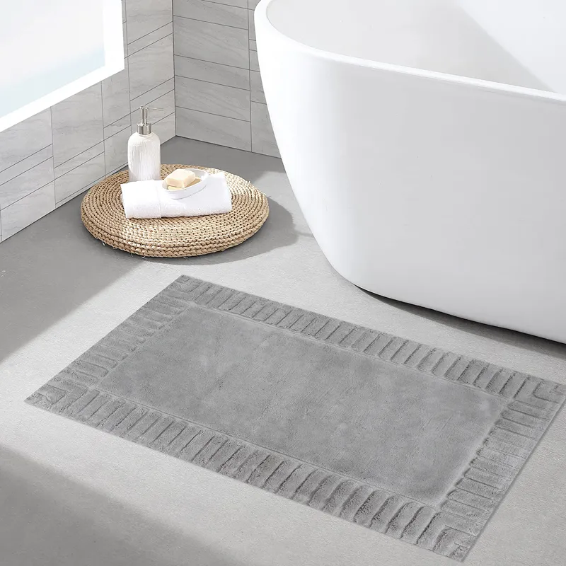 Nova Home Lasan Cotton Bath Rug - Light Grey (Available In Sizes) product thumbnail 3
