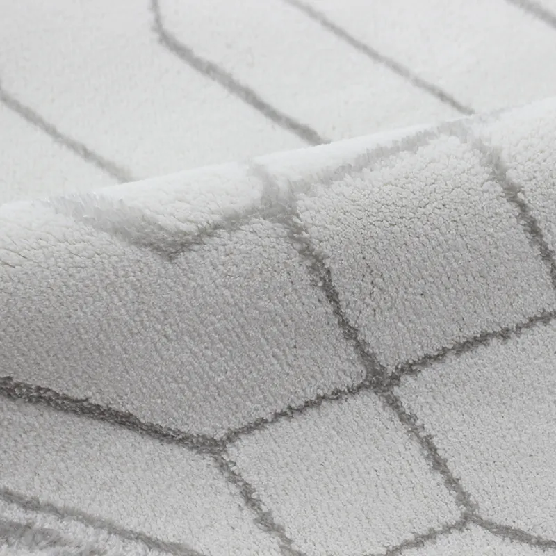 Nova Home Mige Cotton Bath Rug - Silver (Available In Sizes) product thumbnail 2