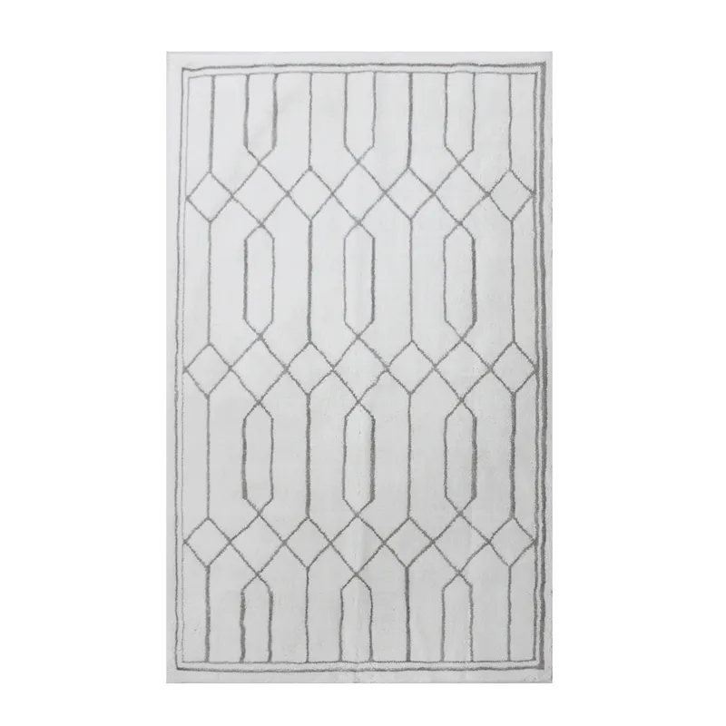 Nova Home Mige Cotton Bath Rug - Silver (Available In Sizes) product thumbnail 4