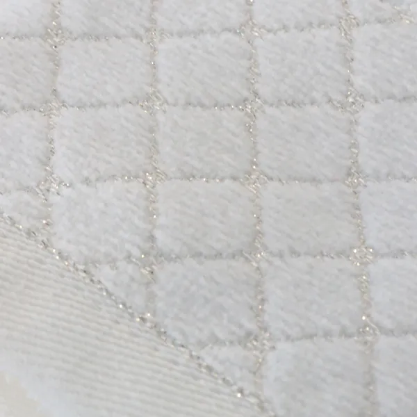 Nova Home Paragon Jacquard with Silver Details Towel - 100% Cotton - White (Available In Sizes) product thumbnail 4