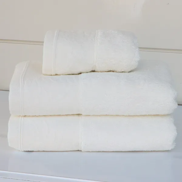 Nova Home Enigma Jacquard Towel with Leafs Details - 100% Cotton - 50x90 Cm - Cream product thumbnail 2