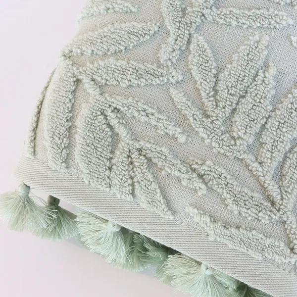 Nova Home Infinite Jacquard Towel with 3D Texture - 100% Cotton - 50x90 Cm - Light Green product thumbnail 5