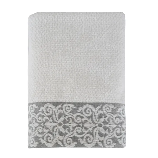 Nova Home Minto Jacquard Embroidered Towel - 100% Cotton - White (Available In Sizes) product thumbnail 4