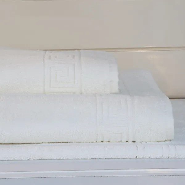 Nova Home Resort Jacquard Towel - 100% Cotton - 50x90 Cm - White product thumbnail 4