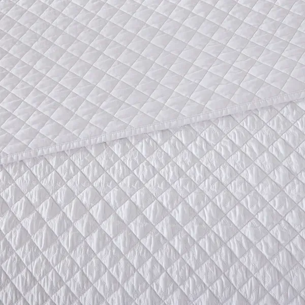Nova Home Vivid Jaquard Bed Spread Set - 2Pcs - Single & Twin - White product thumbnail 3