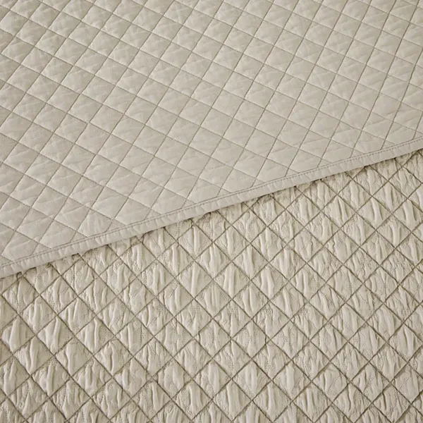 Nova Home Vivid Jaquard Bed Spread Set - Beige (Available In Sizes) product thumbnail 4