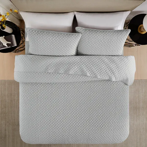 Nova Home Vivid Jaquard Bed Spread Set - Grey (Available In Sizes) product thumbnail 8