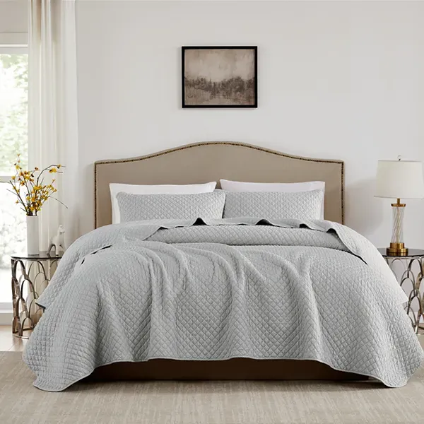 Nova Home Vivid Jaquard Bed Spread Set - Grey (Available In Sizes) product thumbnail 2