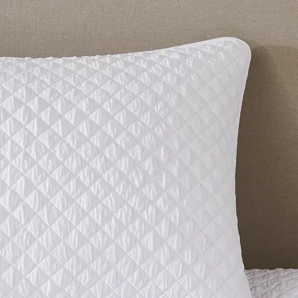 Nova Home Vivid Jaquard Bed Spread Set - 3Pcs - King & Super King - White product thumbnail 6