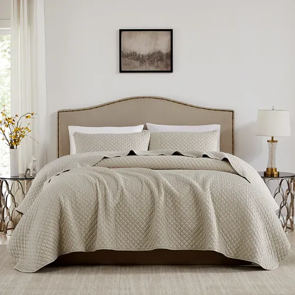 Nova Home Vivid Jaquard Bed Spread Set - Beige (Available In Sizes) product thumbnail 4