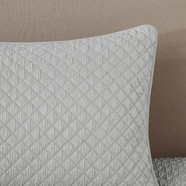 Nova Home Vivid Jaquard Bed Spread Set - 3Pcs - King & Super King - Grey product thumbnail 4