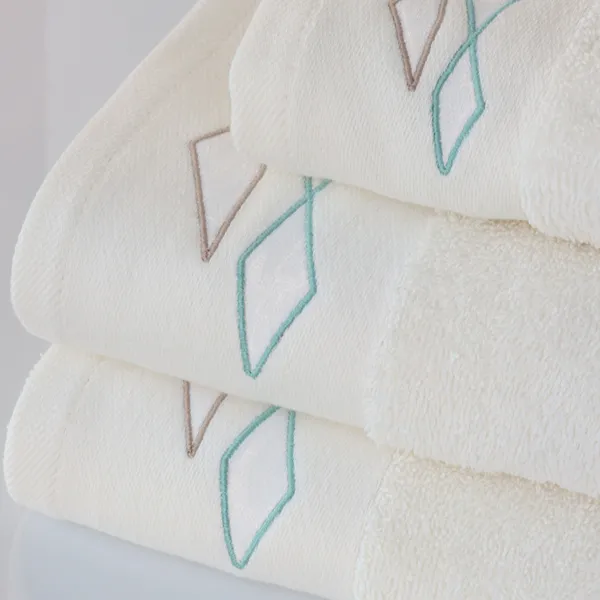 Nova Home Celine Towel with Satin Details - 100% Cotton - White (Available In Sizes) product thumbnail 3